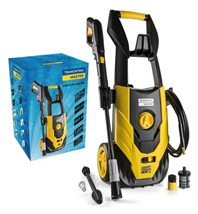 Lavadora De Alta Pressão Com 1800w Master Para Uso Moderado 1900psi Amarelo e Preto Tramontina