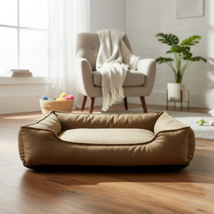 Cama Luxo Pet G Suede Fundo Impermeável Para Cães E Gatos