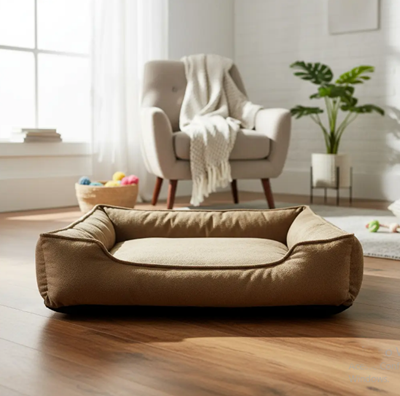Cama Luxo Pet G Suede Fundo Impermeável Para Cães E Gatos