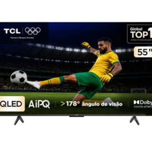 Smart TV TCL 55 Polegadas QLED 4K P7K WiFi Bluetooth Google TV HDR10+ Dolby Atmos Dolby Vision 55P7K