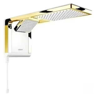 Chuveiro Lorenzetti Acqua Duo Ultra Gold Dourado Luxo Cor Branco E Durado Potência 6.8 Kw