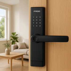 Fechadura FDE 250 TTlock Pado Ideal Airbnb | Senha Tag Biometria Chave Bluetooth Preto