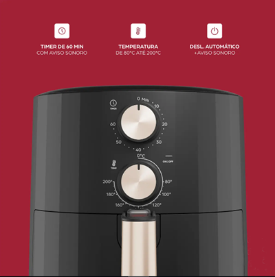 Wap Air fryer grand family cozinha fritadeira elétrica 5l 1500w
