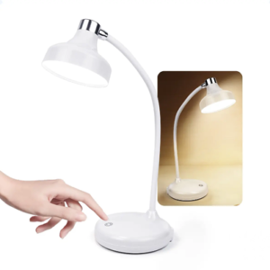 Luminária De Mesa Abajur Quarto Articulável Led Touch Escritório Leitura Recarregável Shopthis