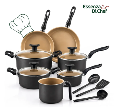Conjunto Panelas Antiaderente 10 Peças Teflon Várias Cores