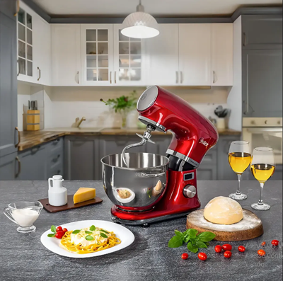 Batedeira Planetária Digital Oster Bowl Inox 5l Cor Vermelho