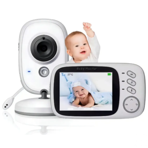 Babá Eletrônica Câmera com Tela LCD de 3.2 de Temperatura Visão Noturna S/fio Zoom Cor Branco