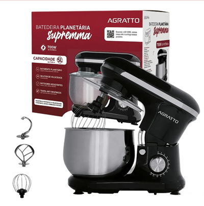 Batedeira Planetaria Supremma Turbo Inox Velocidade + Pulsar