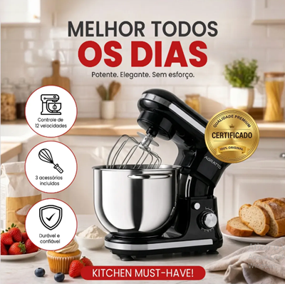 Batedeira Planetaria Supremma Turbo Inox Velocidade + Pulsar