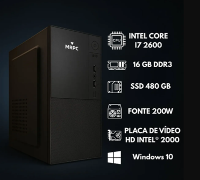 Pc Computador Completo Intel I7 16gb Ssd 480gb Monitor 19