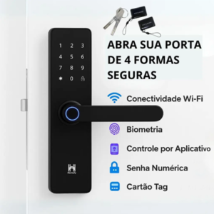 Fechadura Eletrônica Inteligente Digital Com Biometria Senha