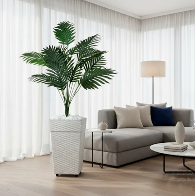 Planta Artificial Palmeira Grande Sala Decoracao Com Vaso