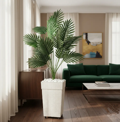 Planta Artificial Palmeira Grande Sala Decoracao Com Vaso